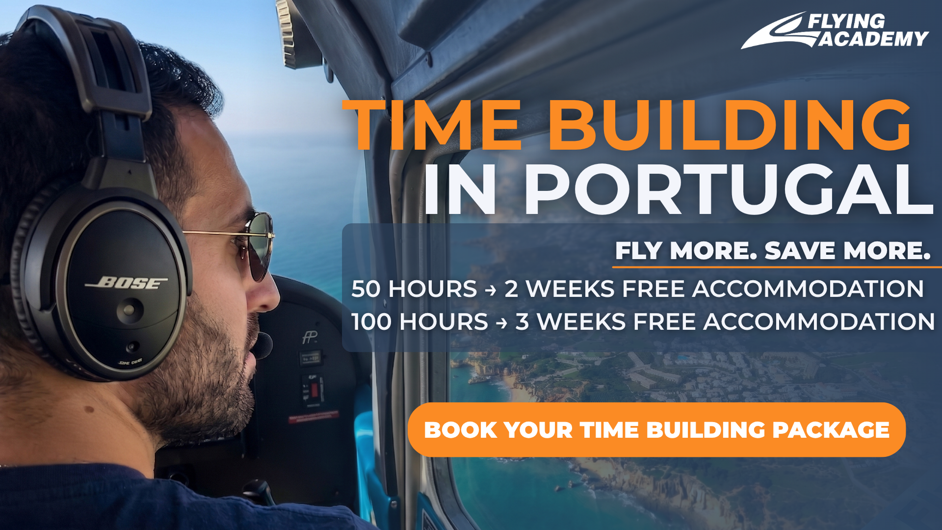 Time Building in Portugal. Fly more, save more: 50 hours includes 2 weeks free accommodation; 100 hours includes 3 weeks free accommodation. Book your time building package.